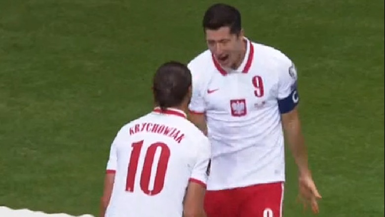 Mbrojtja lë për të dëshiruar, Lewandowski marshon dhe asiston për Krychoviak! Polonia shënon golin e tretë kundër Shqipërisë