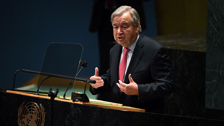 Starton Asambleja e 76-të e Kombeve të Bashkuara, Guterres: Unë jam këtu për të dhënë alarmin për ndryshimin e klimës