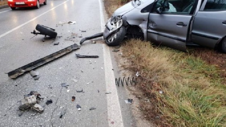 Aksident në Mirditë, 'Benz'-i del nga rruga, plagoset pasagjerja, dërgohet me urgjencë te Trauma! Arrestohet shoferi