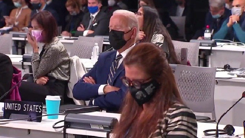 Për herë të dytë/ Biden kapet sërish mat, merr një sy gjumë gjatë konferencës për klimën në Glasgou (VIDEO) 