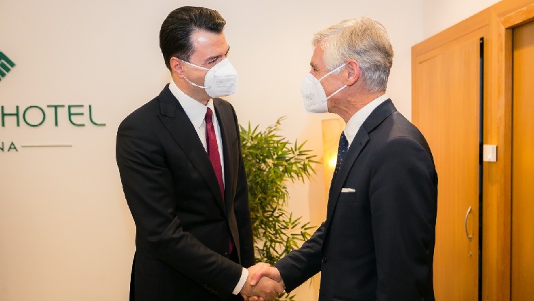 Basha takohet me ministrin për Europën dhe Çështjet Ndërkombëtare të Austrisë: Integrimi në BE prioritet absolut i Partisë Demokratike