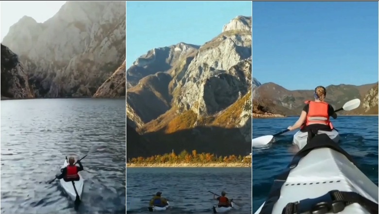 Turistët e huaj eksplorojnë me kanoe liqenin e Komanit (VIDEO)