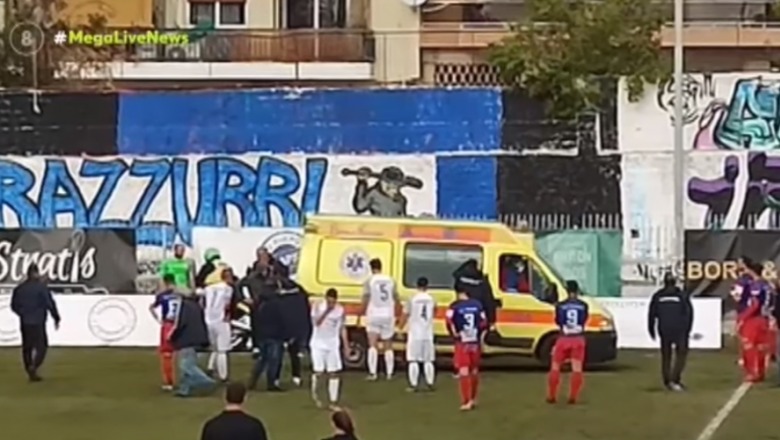 Vdekja tragjike e futbollistit shqiptar në fushë, publikohen pamje nga momenti (VIDEO)