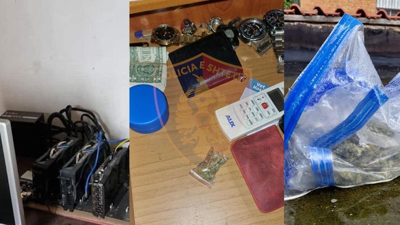 Pajisje për prodhimin e kriptomonedhave, kanabis dhe euro në banesë, arrestohet 28-vjeçari në Tiranë