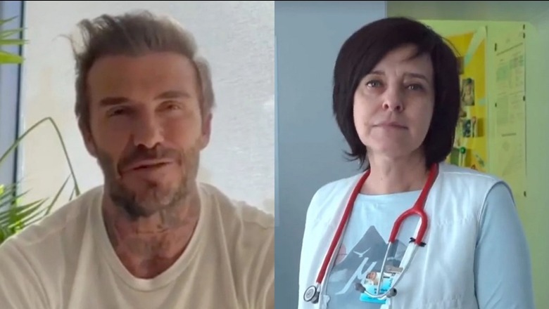 I dorëzoi llogarinë e Instagramit mjekes ukrainase, David Beckham i tregon botës së çfarë po ndodh në Kharkiv