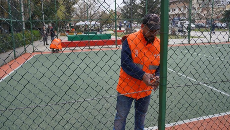 Tiranës i shtohen edhe dy terrene sportive, fushë e re basketbolli dhe volejbolli në bllokun 'Shefqet Musaraj'