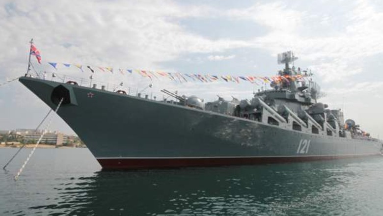 Foto/ 'Moskva', krenaria e flotës ruse që u godit nga raketat ukrainase