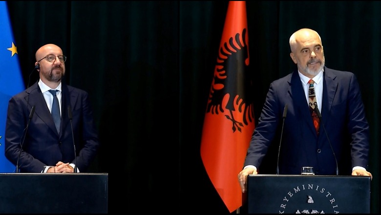 Presidenti i KE në Tiranë, Michel: Ideja për një status 'vend i asociuar i BE' për shtetet e Ballkanit drejt materializimit! Rama: Do i jepte fund paranojave se Brukseli po na lë larg (VIDEO)