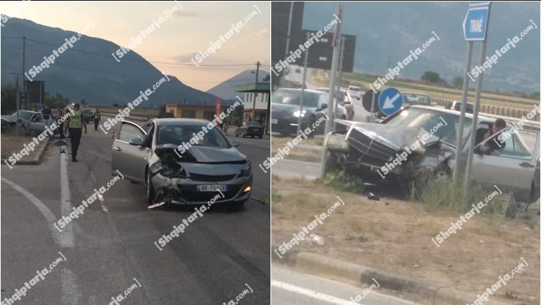 Aksident me 4 të plagosur në aksin Gjirokastër – Tepelenë, 'Benzi' i ndërpret rrugën një tjetër makine