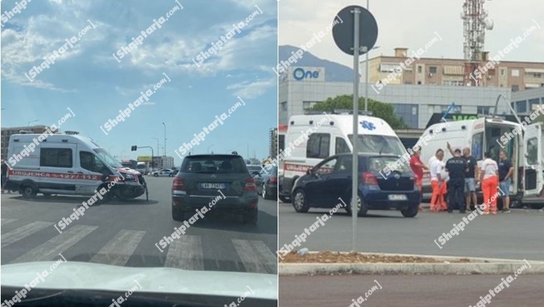 Aksident në Tiranë, ambulanca përplaset me makinën në afërsi të ish-sheshit 'Shqiponja'! Plagoset pasagjerja 66-vjeçare