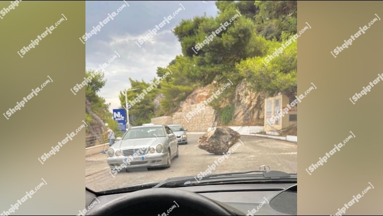 Shkëputet masivi shkëmbor në Jonufër të Vlorës, shkakton trafik në zonë