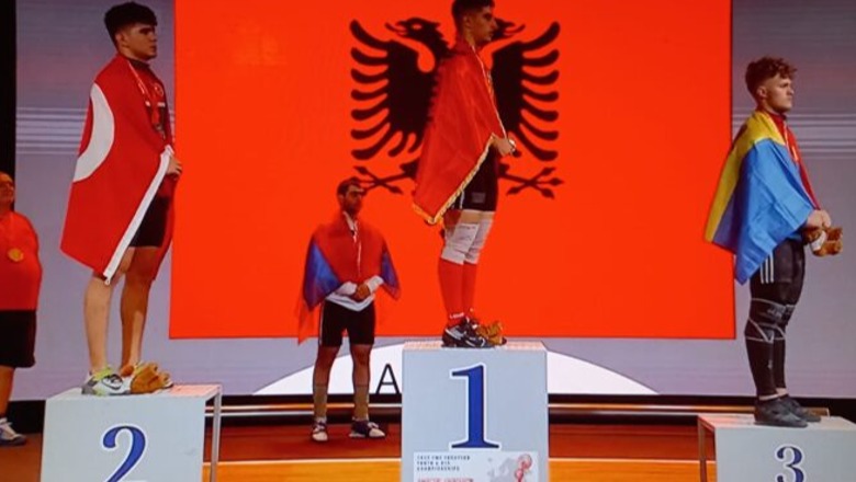 'Fenomeni' Ertjan Kofsha rrëmben tri medalje ari në Kampionatin Europian të Peshëngritjes U-17