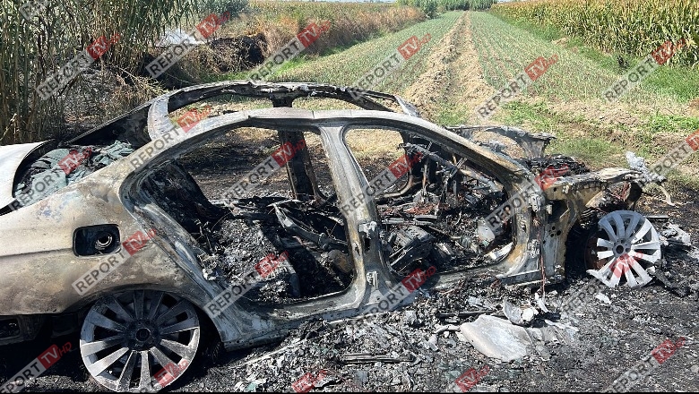 Vrasje në Vlorë, 3 armë automatike gjenden brenda BMW-së së djegur, e shkrumbuar totalisht