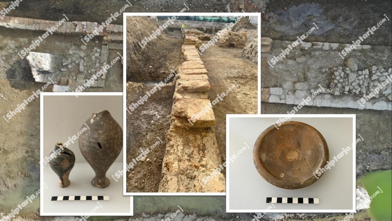 Zbulimi arkeologjik në Durrës, Report Tv siguron imazhet ekskluzive! Arkeologia: Një nga zbulimet më kryesore në 3 dekada