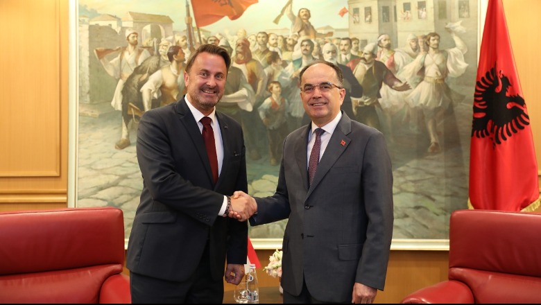 Presidenti Begaj takon kryeministrin e Luksemburgut: Domethënëse mbështetja juaj për anëtarësimin e Ballkanit Perëndimor në BE