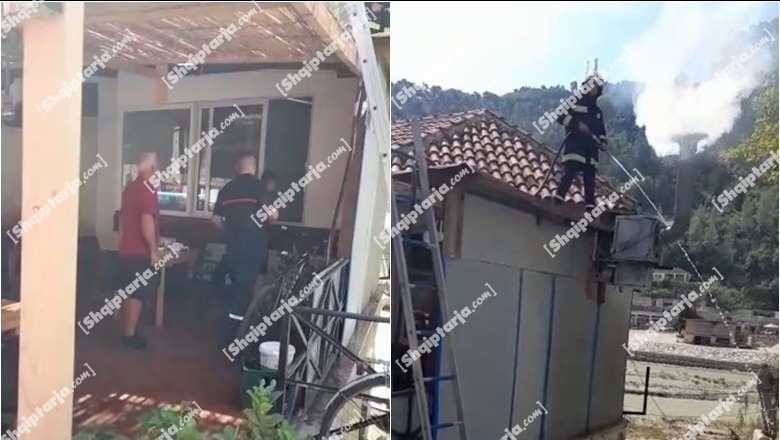 Zjarr në një lokal në Berat, shkrumbohet kuzhina (VIDEO)