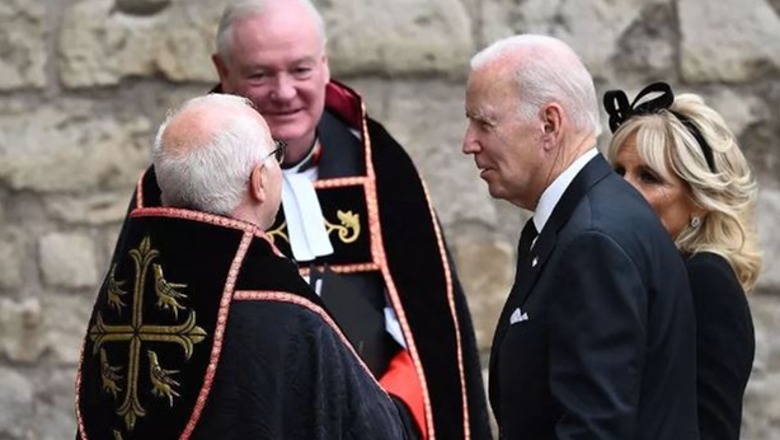 Funerali i Mbretëreshës Elizabeth II, Biden dhe Macron mbërrijnë në Westminster Abbey