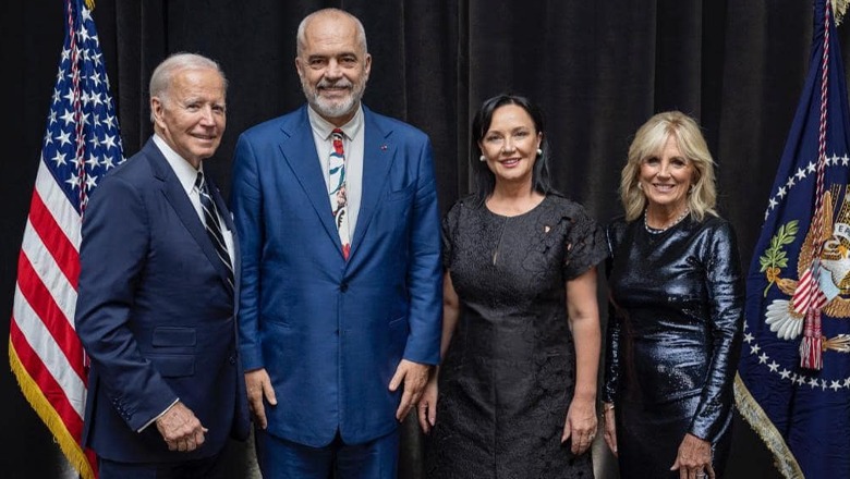 Së bashku me bashkëshorten, Linda, kryeministri Rama takon presidentin e SHBA, Joe Biden dhe Zonjën e Parë