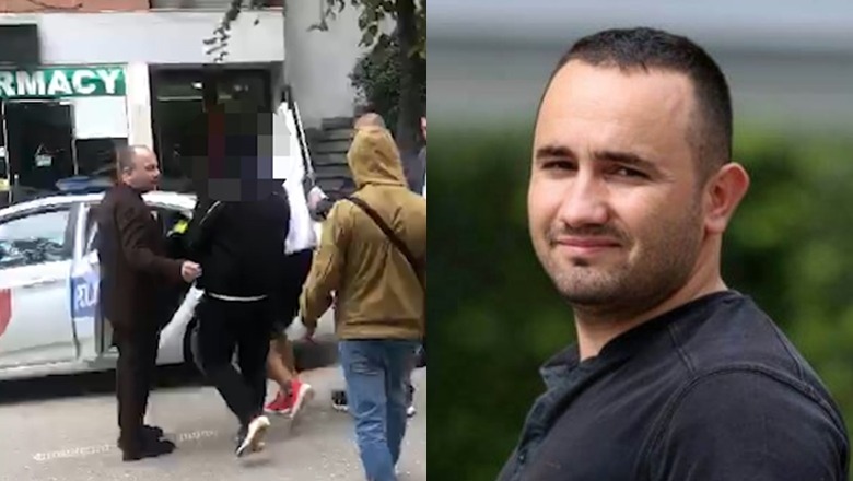 Goditi gazetarin investigativ të Report Tv, Adriatik Doçin, në pranga autori! Policia: E dhunoi për shkak të detyrës! VIDEO nga momenti i arrestimit