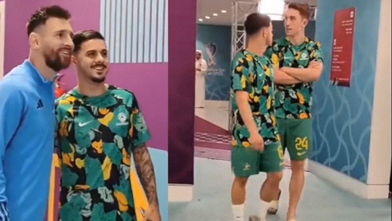 VIDEO/ Të dashuruar me Messin, lojtarët e Australisë në radhë për foto