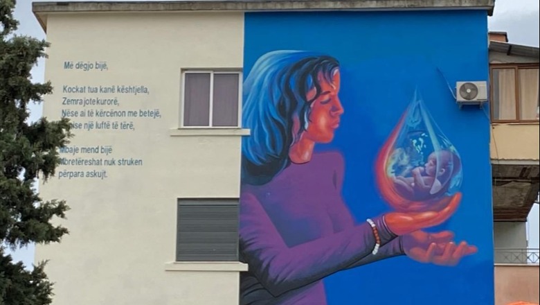 Murale kundër dhunës ndaj grave, mesazhe sensibilzuese në Cërrik