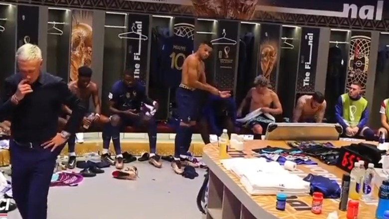 VIDEO/ Të gjithë me kokën ulur, Kylian Mbappe bën liderin në dhomat e zhveshjes gjatë pushimit! Si ndryshoi Franca në pjesën e dytë kundër Argjentinës