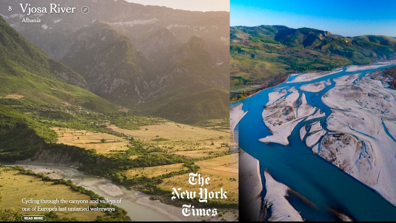 New York Times rendit lumin e Vjosës si një ndër vendet e para që duhet vizituar në 2023! Rama: Në pranverë e shpallim Park Kombëtar