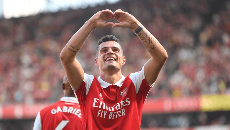 Granit Xhaka celebrates victory and I will always be a football fan