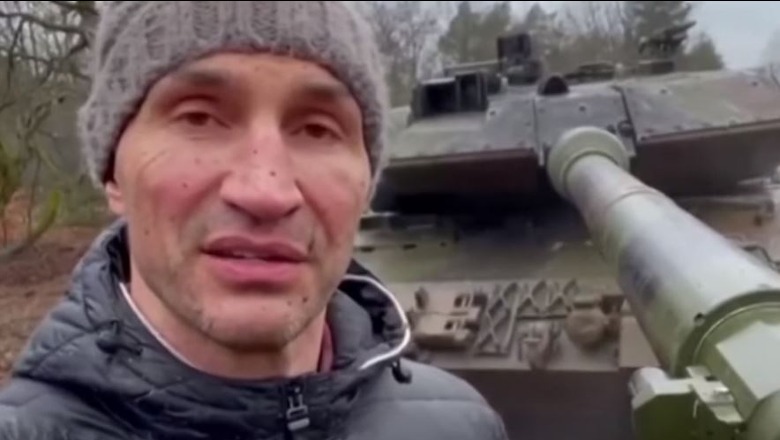 Ish-boksieri Klitschko drejton një tank Leopard 2 dhe falënderon Gjermaninë