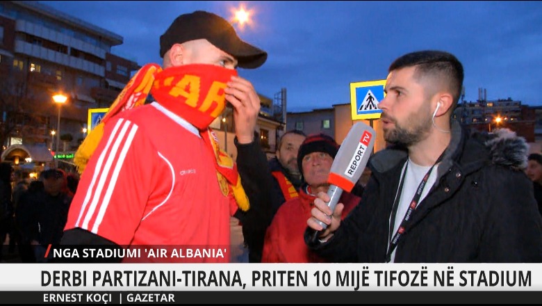 Ultrasit e Partizanit mbërrijnë në stadium për derbin me Tiranën! Tifozët: Fitojmë 3-0, e kemi të sigurt kampionatin