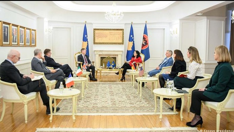 Ambasadorët e QUINT-it diskutojnë me Osmanin dhe Kurtin mbi marrëveshjen Kosovë-Serbi