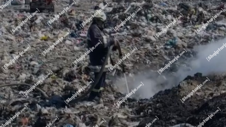 Përfshihet sërish nga flakët fusha e mbetjeve në Vlorë (VIDEO)