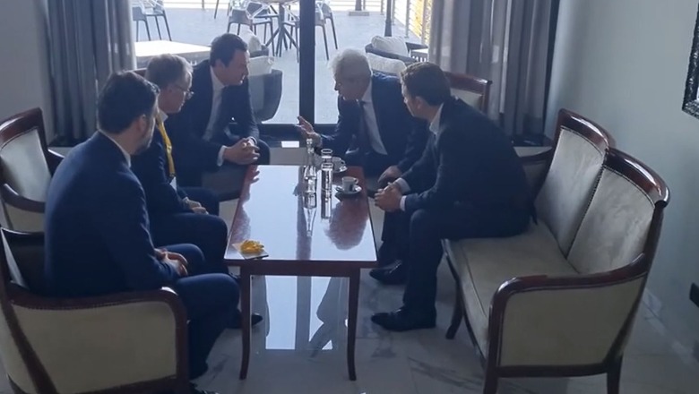 Kurti takohet në Ohër me kryetarin e partisë shqiptare në Maqedoninë e Veriut (VIDEO)