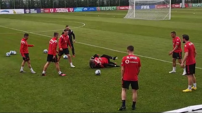 VIDEO/ Kombëtarja nis përgatitjet anti-Poloni, Sylvinho luan me kuqezinjtë! Katër futbollistët e fundit që iu bashkuan grupit