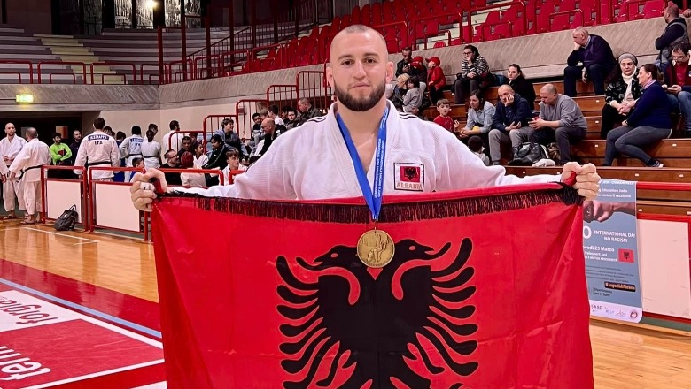 Shqipëria ka një kampion në xhudo, Indrit Çullhaj ngre flamurin kuqezi në Itali