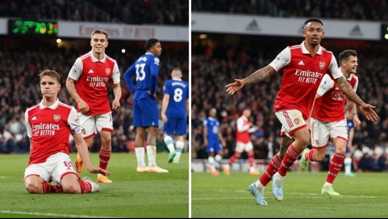 Arsenal 'vulos' derbin londinez, topçinjtë 'likujdojnë' Chelsea-n brenda pjesës së parë
