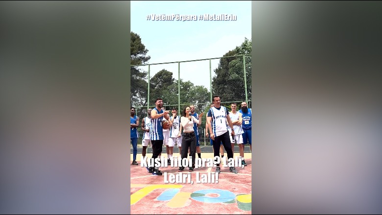 VIDEO/ Erion Veliaj dhe Ledri Vula luajnë basketboll me kampionët e Tiranës, sfidojnë njëri-tjetrin në Rap