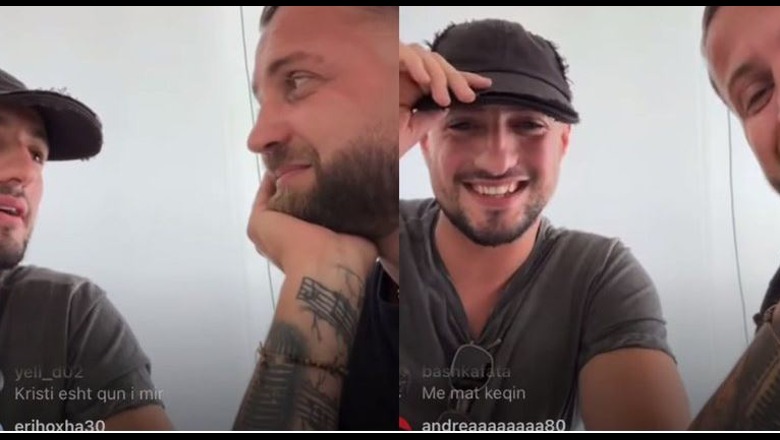 VIDEO/ Luizi dhe Kristi surprizojnë fansat dhe hyjnë 'live' bashkë në Instagram, përplasen për Zhaklinën dhe Arbrin
