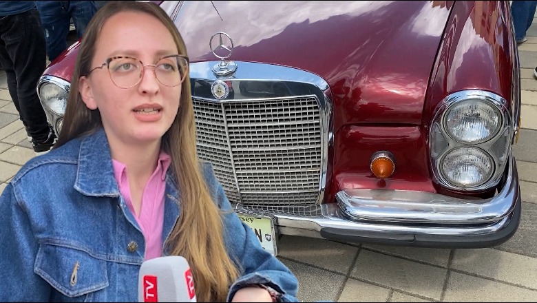 ‘Retro’ kthen në kohë Kukësin, njihuni me vajzën e pasionuar pas makinave të vjetra: Kam një Benz të 1968-ës