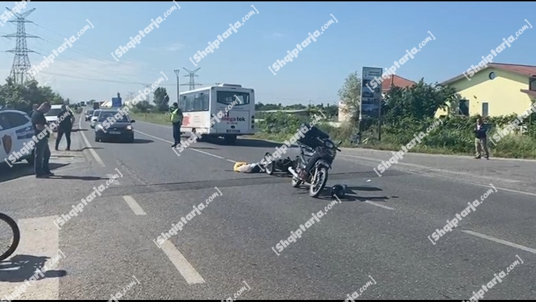 VIDEO/Aksident në superstradën Lezhë-Laç, përplasen dy motoçikleta! Plagoset një prej shoferëve