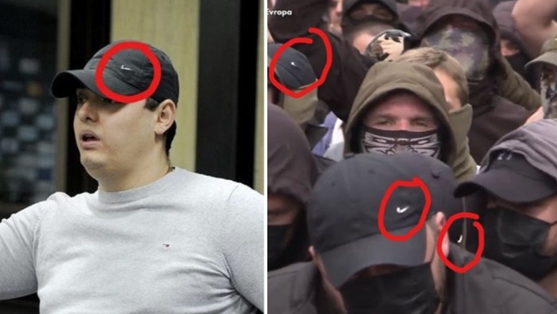 FOTOT/ Protestuesit serbë që plagosën ushtarët e KFOR-it, mbanin në kokë simbolin e gangsterit famëkeq Veljko Belivuk