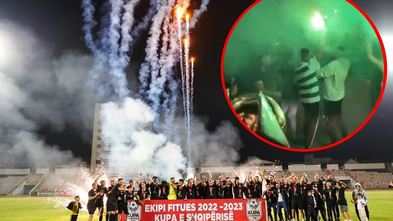 VIDEO/ I gjithë qyteti në rrugë, si u pritën futbollistët e Egnatias nga tifozët! 'Hirushja' fitoi Kupën e Shqipërisë
