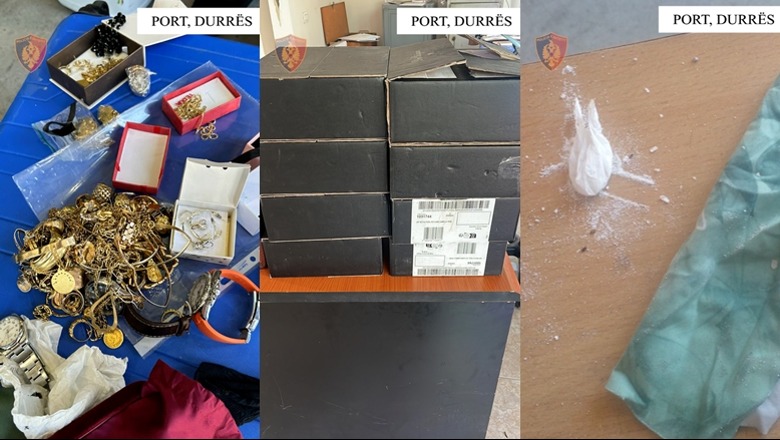 Durrës/ Po fuste në Shqipëri 177 ora, unaza dhe varëse dhe një sasi kokaine, në pranga shoferi i furgonit