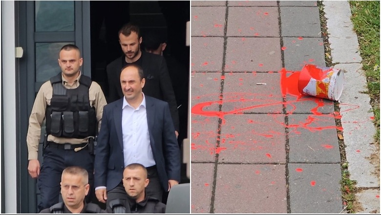VIDEO/ Leposaviç, serbët godasin me vezë dhe ngjyrë të kuqe makinën e ministrit Aliu! Shkoi të takonte kryetarin shqiptar 16 ditë 