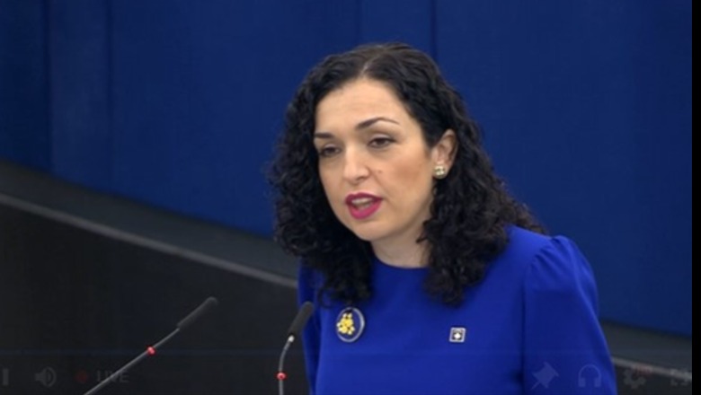 Vjosa Osmani në PE: Vendi im po përballet me sfida të vazhdueshme për shkak të forcave keqdashëse! Europa është destinacioni ynë