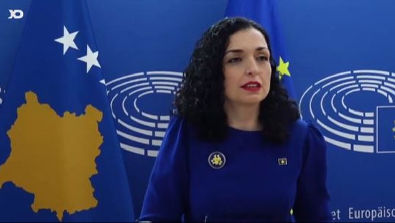Pas fjalimit të PE-së, Osmani komenton krizën në veri të Kosovës: Sfidë që do ta tejkalojmë, jemi afër