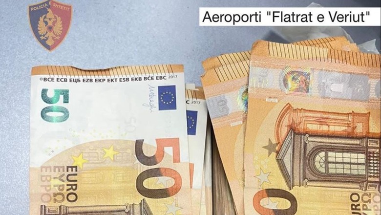 Tentoi të kalonte me 21 mijë euro të padeklaruara vihet nën hetim 35 vjeçari në aeroportin e Kukësit