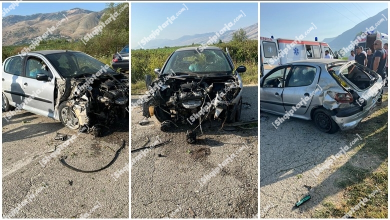 Aksident ne aksin Gjirokastër-Libohovë, dy makina përplasën kokë më kokë! Lëndohen dy shoferët