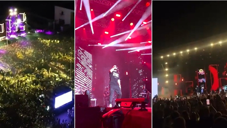 VIDEO/ 'Ji këtu ose ji pishman', Noizy ‘elektrizon’ sheshin ‘Nënë Tereza’, mijëra fansa ndjekin ‘Alpha Show 2’