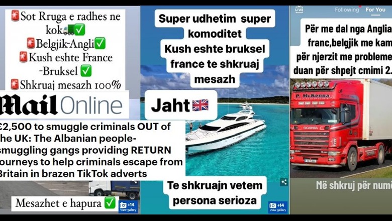 ‘Daily Mail’ publikon rastet: Shqiptarët ndihmojnë kriminelët të arratisen, 2500 £ për t’i nxjerrë nga Mbretëria e Bashkuar! Bandat reklamojnë ofertat në TikTok